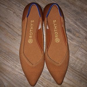 Rothys fawn flats pointed toe